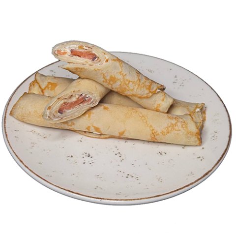Блинчик с красной рыбой